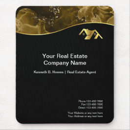 Echtes Anwesen. Konstruktion. Black Gold Mousepad