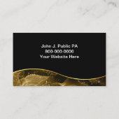 Echtes Anwesen. Konstruktion. Black Gold Visitenkarte (Rückseite)