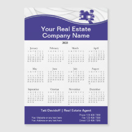 Echtes Anwesen. Konstruktion. Blue Silver Magnetkarte