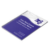 Echtes Anwesen. Konstruktion. Blue Silver Notizblock (Linke Seite)