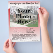 Echtes Anwesen-Listing Flyer 2-seitig, Red Wave De (Hand)