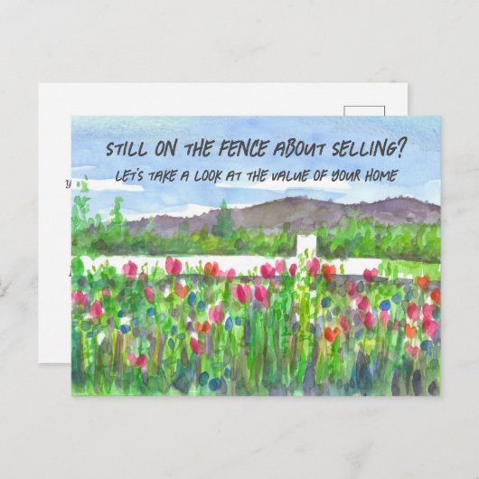 Echtes Anwesen Marketing auf den Zaun-Clients Postkarte (Vorne/Hinten)