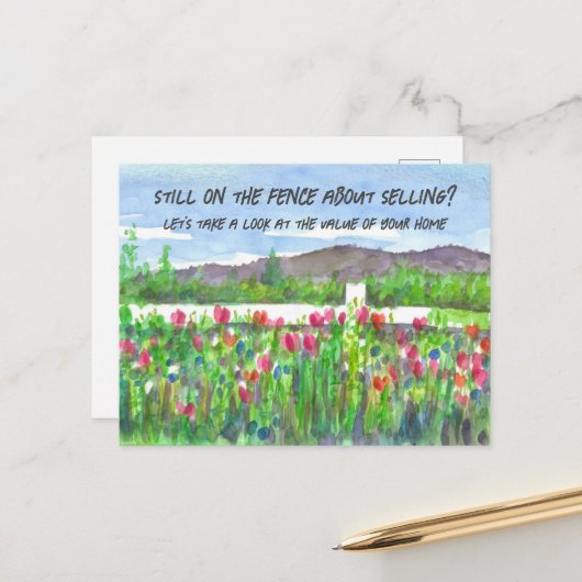 Echtes Anwesen Marketing auf den Zaun-Clients Postkarte (Vorderseite/Rückseite Beispiel)