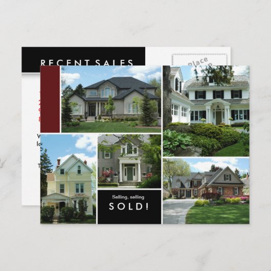 Echtes Anwesen Postkarten Viele Zuhause / Häuser (Vorne/Hinten)