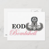 echtes Bombshell Postkarte (Vorne/Hinten)