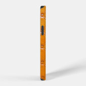 Echtes braunes Lederpolster. iPhone Hülle (Rechte Seite)