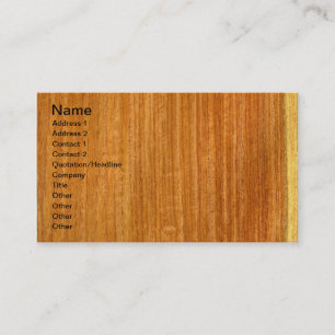 Echtes burmesisches Padauk-Furnier Holzmaserung Visitenkarte