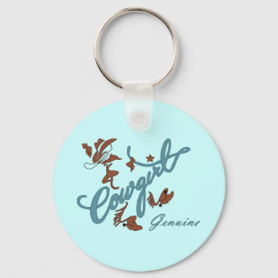 Echtes Cowgirl Schlüsselanhänger