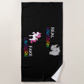 Echtes Einhorn Strandtuch (Vorderseite)