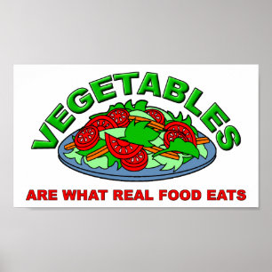Echtes Essen isst lustiger Poster