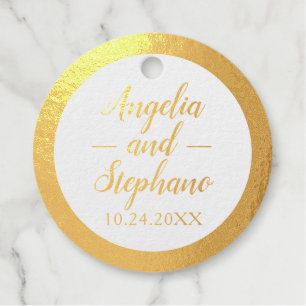 Echtes FOIL Gold- oder Silber-Dankeschön-Hochzeit Geschenkanhänger