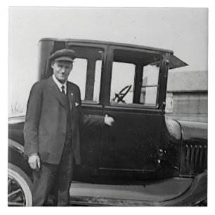 Echtes Foto Antikes Auto Fliese