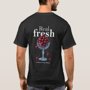 Echtes Frisches Kirsch-T-Shirt Süße Kirschen Obs T-Shirt