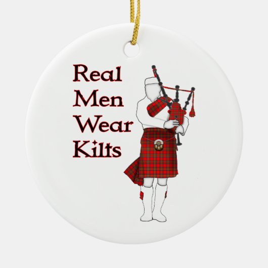 Echtes Gemeines Weekend Kilts Funny Scottish Bagpi Keramik Ornament (Vorne)