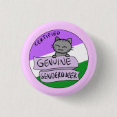 Echtes Genderqueer Button (Vorderseite)