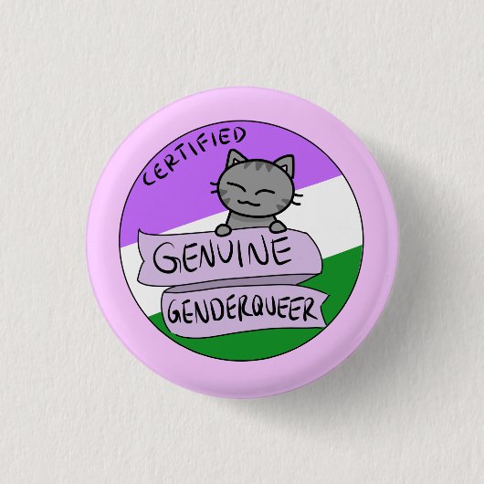Echtes Genderqueer Button (Vorderseite)