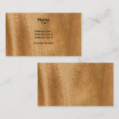 Echtes gescanntes Sapele Veneer Woodgrain Visitenkarte (Vorne/Hinten)