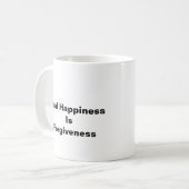 Echtes Glück ist Vergebung Kaffeetasse (Vorderseite Links)