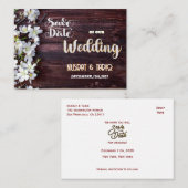 Echtes Holz Save the Date strukturiert Mitteilungskarte (Vorne/Hinten)