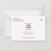 Echtes Holz Save the Date strukturiert Mitteilungskarte (Rückseite)