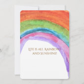 Echtes Kinder Regenbogen Wasserfarben Geburtstag Einladung (Vorderseite)