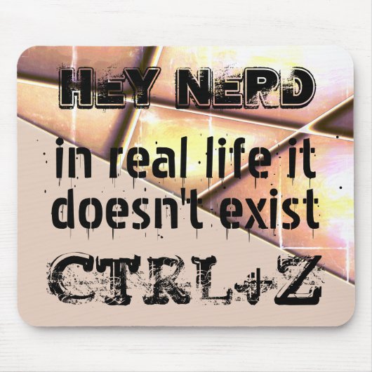 Echtes Leben gibt es kein Undo, Nerd-Version - Lac Mousepad (Vorne)