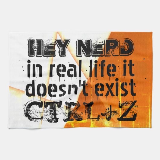 Echtes Leben gibt es kein Undo, Nerd-Version - ora Geschirrtuch (Horizontal)