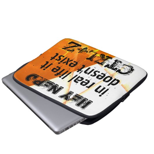 Echtes Leben gibt es kein Undo, Nerd-Version - ora Laptopschutzhülle (Vorne Knopf)