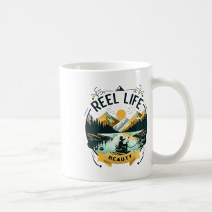 Echtes Leben Schönheit Fischiger Fischer Lustiger Kaffeetasse