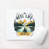 Echtes Leben Schönheit Fischiger Fischer Lustiger  Mousepad (Mit Mouse)