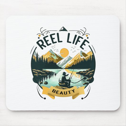 Echtes Leben Schönheit Fischiger Fischer Lustiger  Mousepad (Vorne)