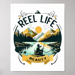 Echtes Leben Schönheit Fischiger Fischer Lustiger  Poster
