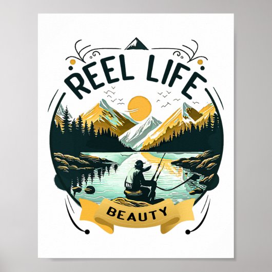Echtes Leben Schönheit Fischiger Fischer Lustiger Poster (Vorne)