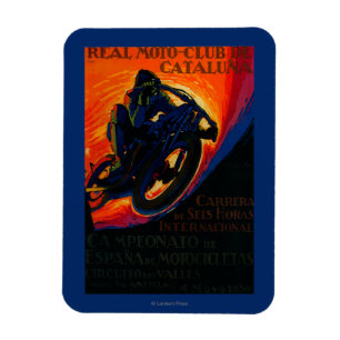 Echtes Moto Club Vintage Poster Europa Magnet