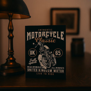 Echtes Motorrad-Klassiker Karte