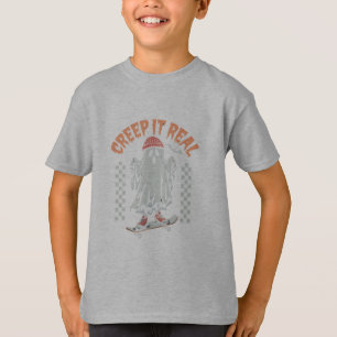 Echtes Retro-Halloween-Skate-Gespenst  T-Shirt