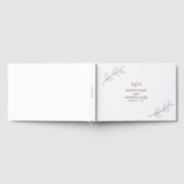 Echtes Rose-Gold-Foil-Blätter Monogram-Hochzeit Gästebuch (Voll)