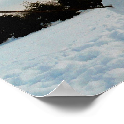 Echtes Schneemann-Foto Poster (Ecke)