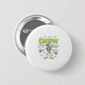 Echtes Skelett Halloween Knochen Spinne Wir Button (Vorne & Hinten)