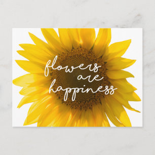 Echtes Sonnenblumen-Foto Feld Blumen sind Glück Postkarte