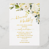 ECHTGOLDFOLIENbürste und Brautparty Folieneinladung (Vorderseite)