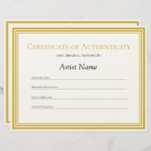 Echtheitsbescheinigung Briefbogen (Vorne/Hinten)