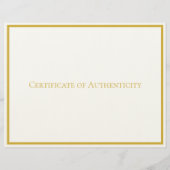 Echtheitsbescheinigung Briefbogen (Rückseite)