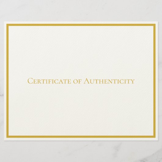 Echtheitsbescheinigung Briefbogen (Rückseite)