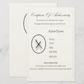 Echtheitsbescheinigung Briefpapier (Vorne/Hinten)