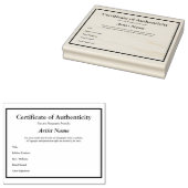 Echtheitsbescheinigung für Fotografievorlage Gummistempel (Stempel)