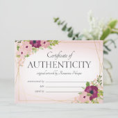 Echtheitsbescheinigung für Pflaumenblussel-Blume Dankeskarte (Stehend Vorderseite)