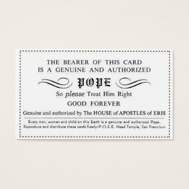 Echtheitskarte (Vorderseite)