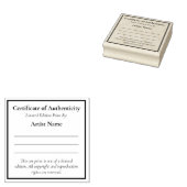 Echtheitszertifikat der kleinsten Edition Gummistempel (Stempel)
