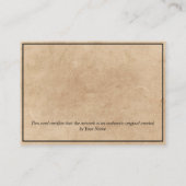 Echtheitszertifikat durch Hinzufügen von Logos Visitenkarte (Rückseite)